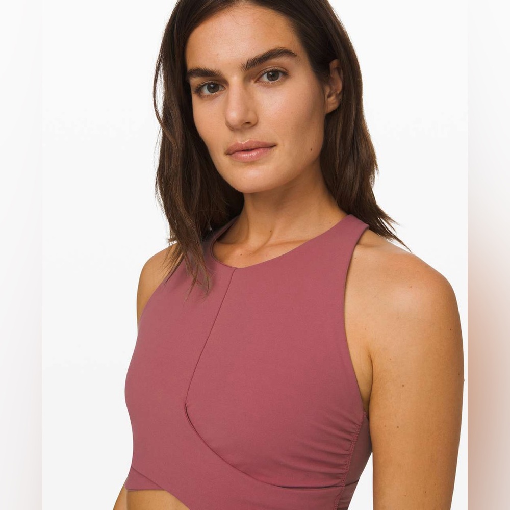 Lululemon Always Aligned Bra Moss Rose Yoga Activewear Align Gym Workout Pilates